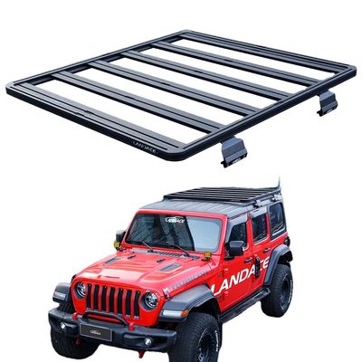 Schwarzes Pulvermantel Off-Road 4X4 Zubehör Aluminium-Dachträger für Jeep Wrangler JL