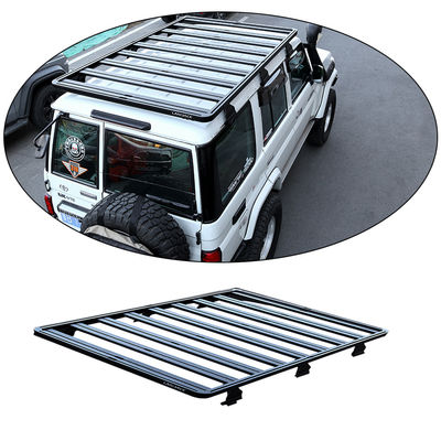 Off-Road Land Cruiser LC76 Serie 4x4 Dachträger in Schwarz AL6063 SS304 für Toyota