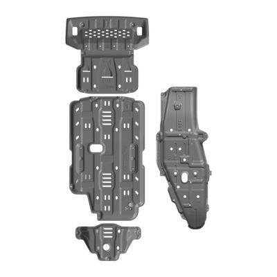 Hochgraue Motorschutzplatten für den Mitsubishi Pajero V93