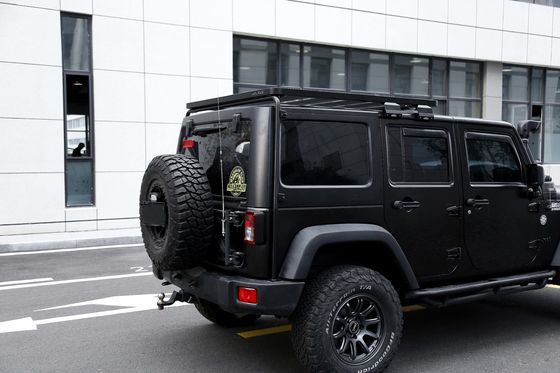 Offroad Jeep Wrangler JK Zubehör Aluminiumlegierung Flachplattform Dachregal in Schwarz
