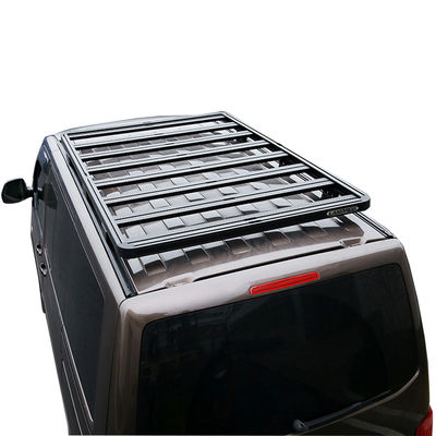 Schwarze Multivan-Streifenbalken Korb Flachplatten aus Aluminiumlegierung Dachregale für Volkswagen