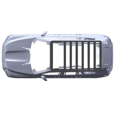 4x4 Fahrzeug Außenzubehör Aluminiumdachregal mit hoher und pulverbeschichteter Oberfläche