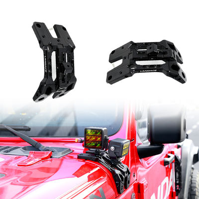 CNC-bearbeitete Aluminiumlegierung A-Säule Led Spot Light Brackets für Jeep Wrangler JL JT