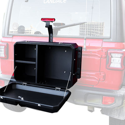 Elektroplattierung Offroad Aluminiumlegierung Außenzubehör für Jeep Wrangler JK JL JT TANK 300 Tail Gate Storage Box