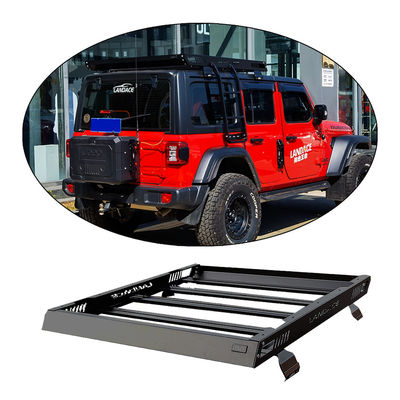 UV-Widerstands-Pulverbeschichtung Schwarz Edelstahl-Dachträger-Korb für Jeep Wrangler High-