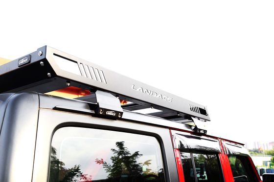 UV-Widerstands-Pulverbeschichtung Schwarz Edelstahl-Dachträger-Korb für Jeep Wrangler High-