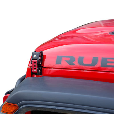Jeep Wrangler JK JL Schwarz Rot Aluminiumlegierung Motor Trommel Buckle Hood Schloss Lock Kit