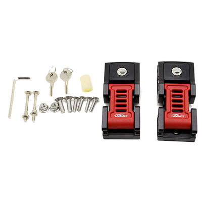 Jeep Wrangler JK JL Schwarz Rot Aluminiumlegierung Motor Trommel Buckle Hood Schloss Lock Kit