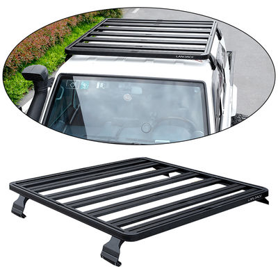 Schwarz-Pulver-beschichtetes Dachregal für LC79 23,5 kg Kapazität Universal 4WD Aluminium
