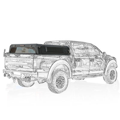 Wasserdichte schwarze 4X4 Aluminiumbedeckung für Ford Ranger/Raptor T6/T7/T8
