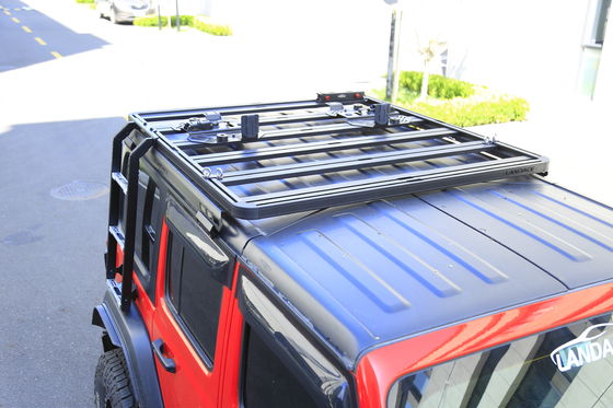 Schwarze Universelle Aluminium-Dachkletterleiter für Offroad-Auto für Jeep Wrangler 4X4