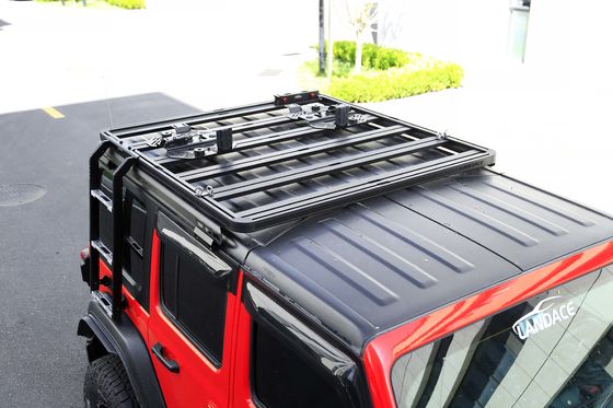 Schwarze Universelle Aluminium-Dachkletterleiter für Offroad-Auto für Jeep Wrangler 4X4