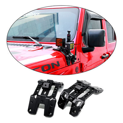 Schwarze harte Anodisierung A-Säule Licht Bar Deckel Mount und Go Pro Mount Halterung für Jeep JL