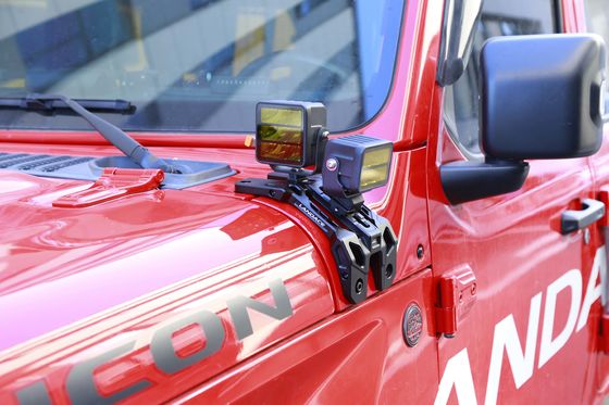 Schwarze harte Anodisierung A-Säule Licht Bar Deckel Mount und Go Pro Mount Halterung für Jeep JL