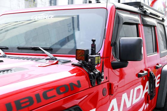 Schwarze harte Anodisierung A-Säule Licht Bar Deckel Mount und Go Pro Mount Halterung für Jeep JL