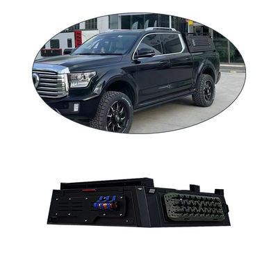 27 kg Schwarze Aluminiumlegierung Niedrigbettdach für GWM POER Pick Truck Rückendeckung Auto