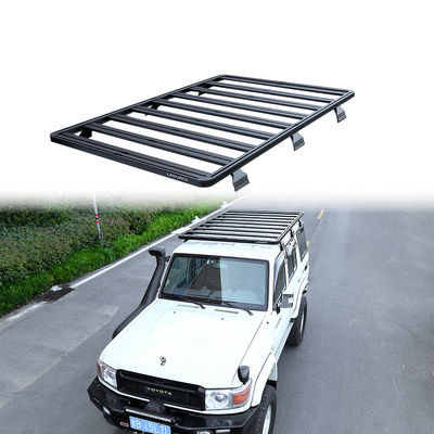 Off-Road Land Cruiser LC76 Serie 4x4 Dachträger in Schwarz AL6063 SS304 für Toyota