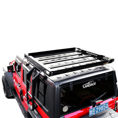 4x4 Offroad Aluminium-Dachregal Gepäckwagen Dachkorb in Schwarz 1455*1425*113mm
