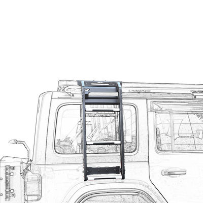 Schwarze Aluminiumlegierung Dachregal Seitenleiter für Tank 300 Perfekt für 4x4 Fahrzeuge