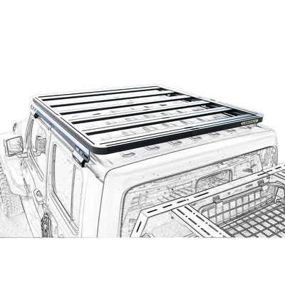 Jeep-Dach-Schienenregal Aluminium-Dach-Rack Frachtträger mit 200 kg Gewichtskapazität