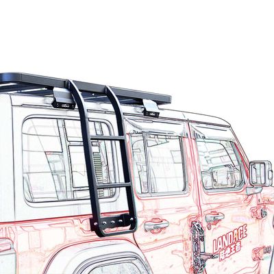 Q235-8 Doppelseitige Aluminium-Verlängerungsleiter 4 Läufer-Seitenleiter Auto-Dachleiter 2018