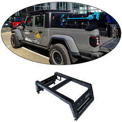 2023 Beliebtes schwarzes Pulver beschichtet Pick-up-Bett-Rack ohne Bohrwerk Bequem und einfach