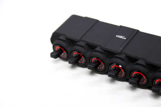 6 Gang Switch Pane Elektronisches Relaisystem mit Schaltkreis-Steuerungskiste Wasserdichte Sicherung Relais-Kiste Verkabelung Gurt Etiketten Aufkleber
