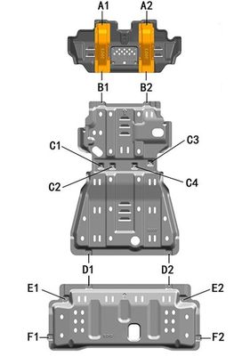 Schleuderteller für den Nissan Patrol Y62 Schutzunterkörperschutz