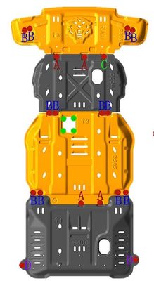 Landace RAM Motor Skid Plate Unterkarosserie für Original-Auto-Matching und Schutz