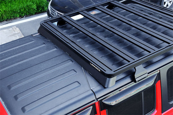 Jeep Wrangler 2008-2013 1500*1425*55mm Pulverbeschichtung Flachdachregale mit Seitenleiter