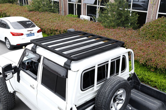 Robuste TOYOTA LAND CRUISER LC79 Flachdachregale Plattform Kabine Dachregale Pulver beschichtet
