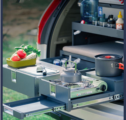 15-20 Tage Vorlaufzeit Pulverbeschichtete Campingküche für SUV Crossover Wagon Truck oder Van