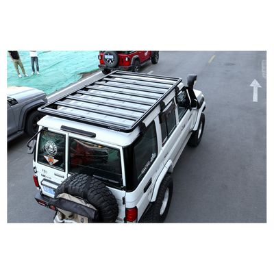 Flat-Roof-Racks Plattform Gepäckgetriebe Halter für Fahrräder für Toyota LC 76 Land Cruiser in Schwarz