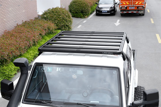 Platzierung Schwarzes Dachregal Gepäckgetriebe Halterung Plattform für TOYOTA LC 79 Pick-up Ute