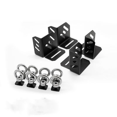 Modernes Design Schwarz Schraubwaschmaschine Dachregal Plattform Dreh- und Heberring Edelstahl-Augenbolzen