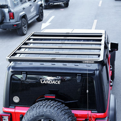 2000*1425*55mm schwarzes Dachregal für Jeep Wrangler JL JK Flat Roof Tray Gepäckhalter