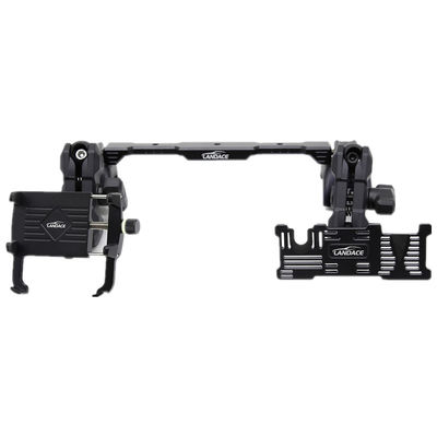 Multi-Mount Dash Phone Holder + GoPro Mount mit Aluminium-Slide-Rail, flexibler Winkel für den Jeep Wrangler 2018-2022