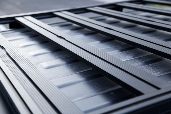 Schwarz Auto Universal Stahl Aluminiumlegierung 4x4 Zubehör Ausnehmbares Gepäckträger auf dem Autodach